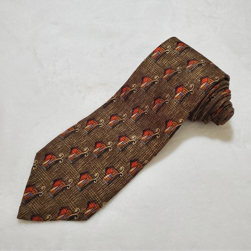 Robert Talbott Classic Patterned Silk Tie. Size Os - image 1